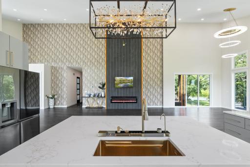The main level features a stunning open floor plan.