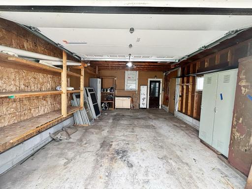 Deep, attached garage