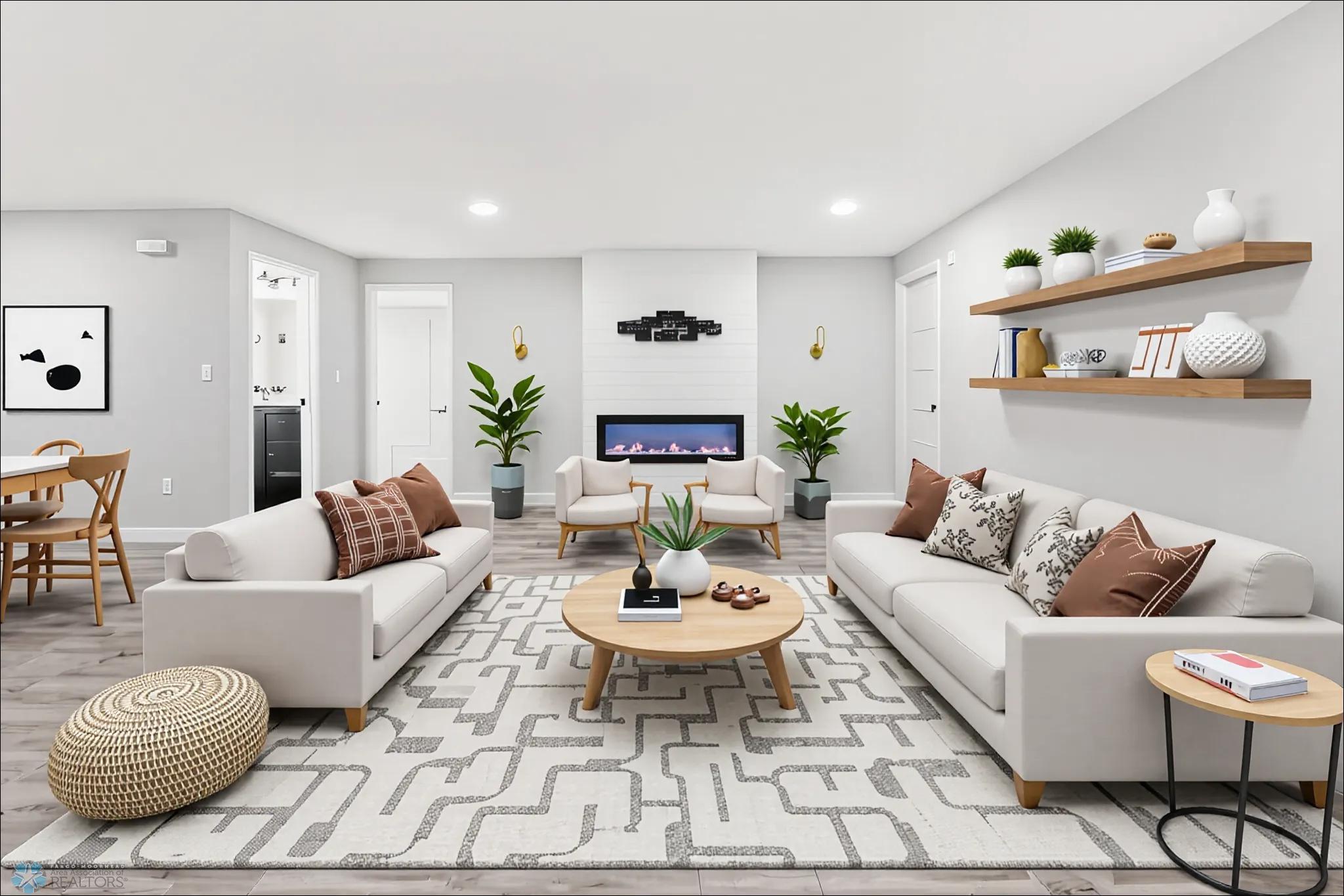 Virtual Staging- Lower Family Room