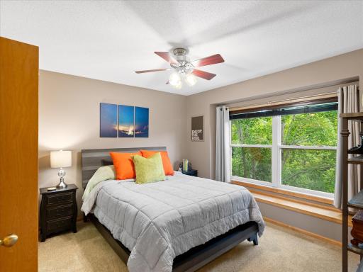 7 1/2 foot window seat under large window.