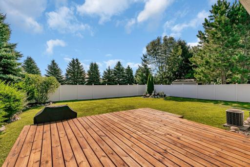 Mature Trees and Vinyl Fence Provide Maximum Privacy