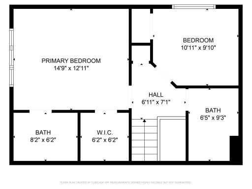 Upper Level Floor Plan ( sizes are approximate and not to be relied on )