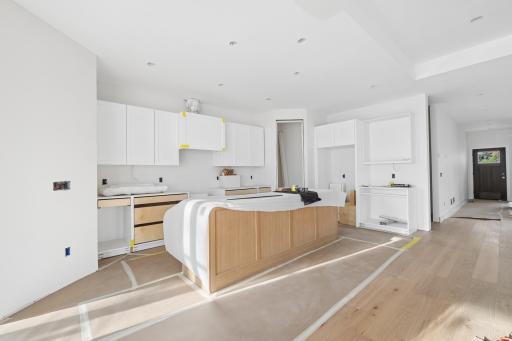 Kitchen with custom built cabinets - photo taken 3/29