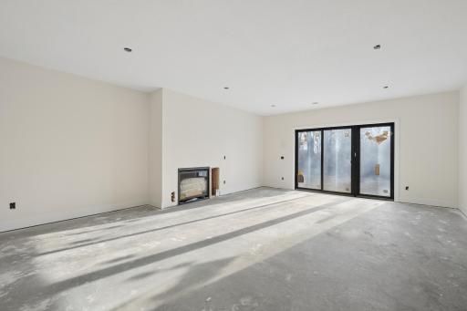 Fireplace in lower level - photo taken 3/29