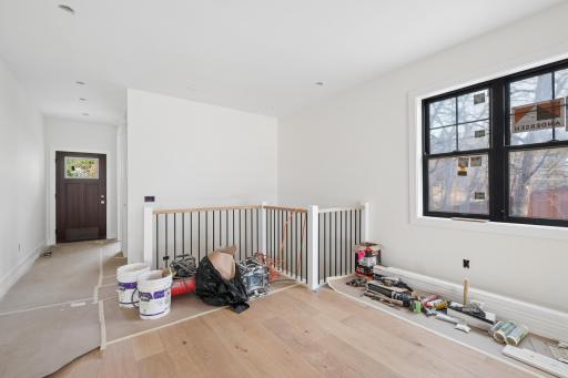 Stairwell leading to lower level - photo taken 3/29