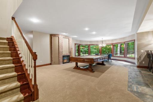 Huge lower level designed for connection and relaxation.