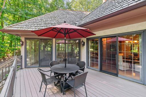 Step out onto your maintenance free deck to enjoy morning coffee or summer BBQ's.