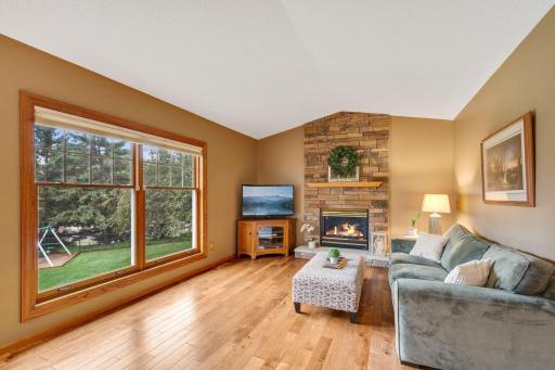 This room is large and will accomodate a variety of furniture arrangements.