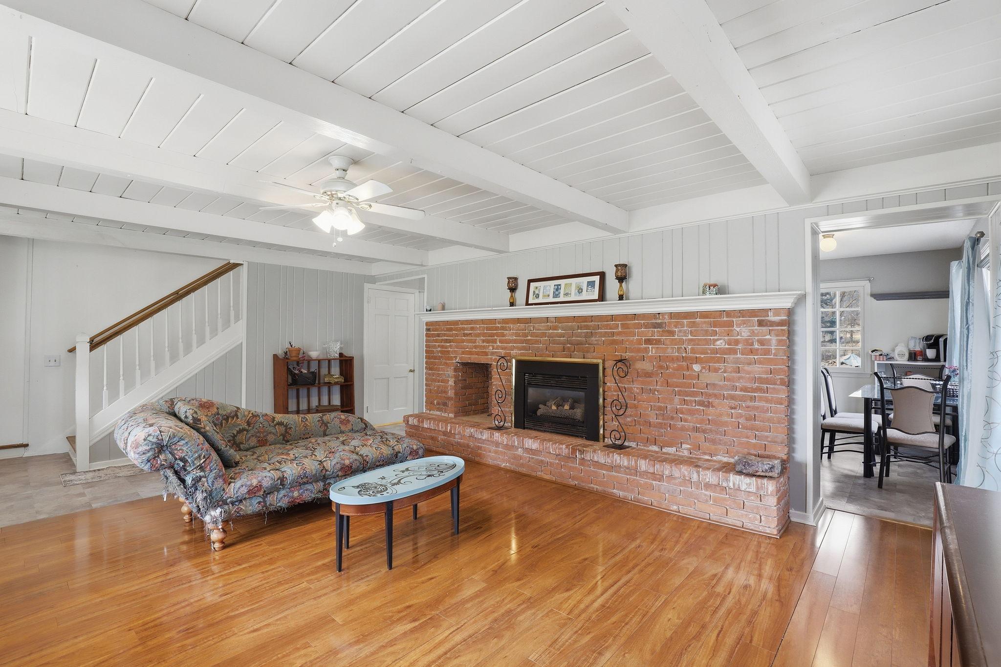 Living Room With Gas Fireplace