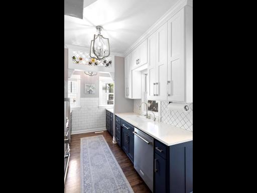Custom backsplash and premium stainless steel appliances
