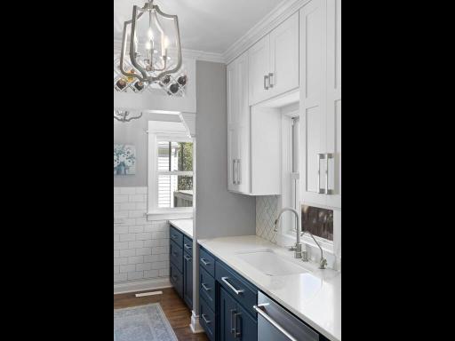 Easy close cabinetry and ample counterspace
