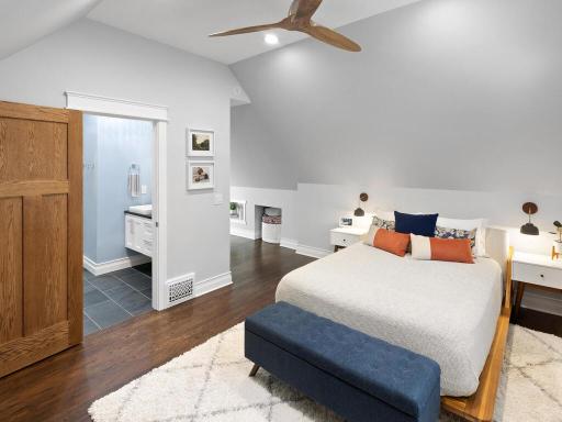 The upper level was completely remodeled in 2019 including new windows, a sky light, and an added private bathroom!