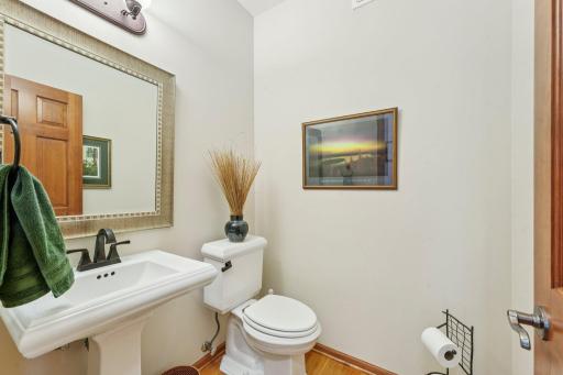 Updated main floor 1/2 bath off the office.