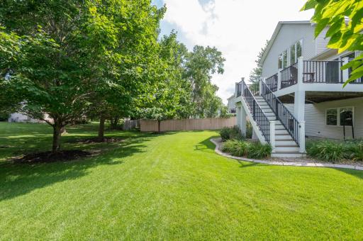 Nicely landscaped with concrete borders and many perennials