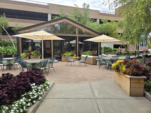With the addition of the Summer House, this inviting patio offers a mix of scheduled events and open access for both residents and hotel guests.