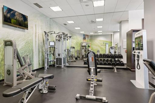 From weight machines to free weights, the fitness center has everything you need to build strength on your own schedule.
