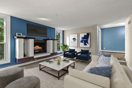Welcome home ! Virtually staged .. living room