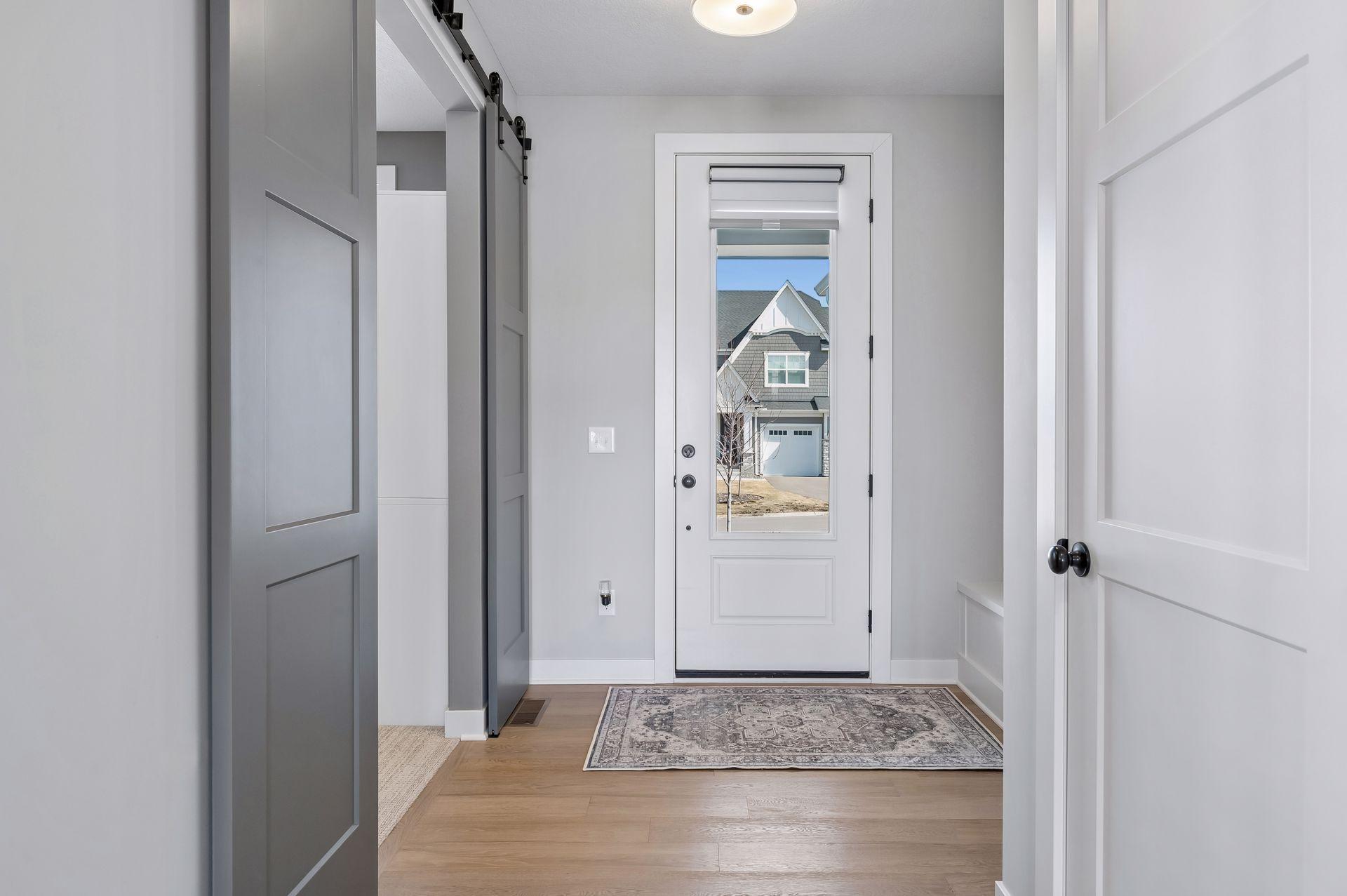 Warm & welcoming front entry