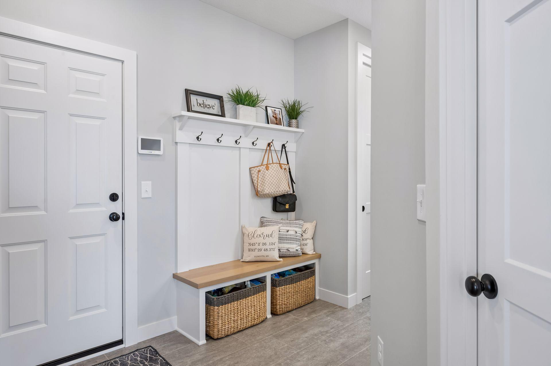Mud room off garage entry