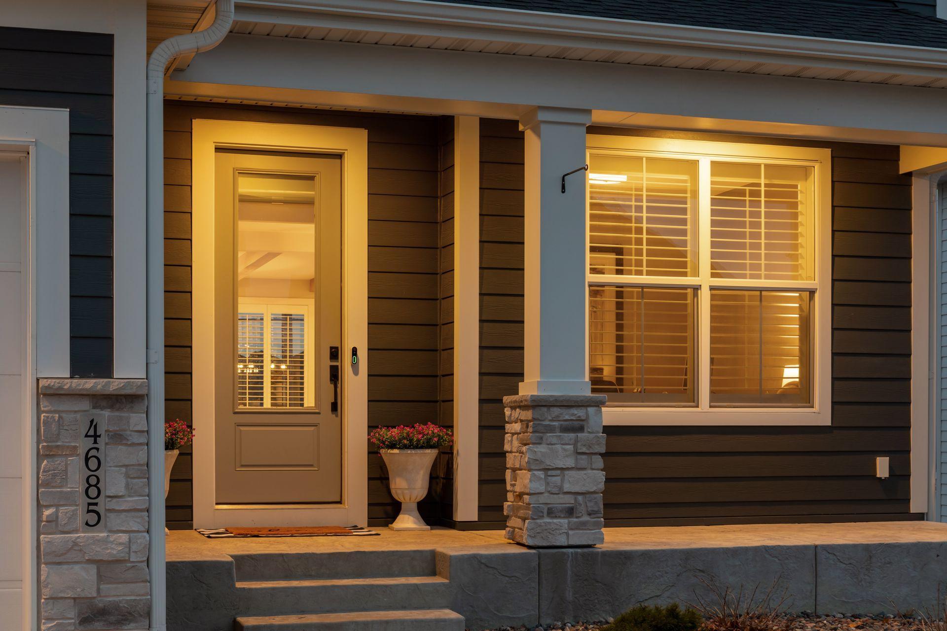 Illuminated front porch
