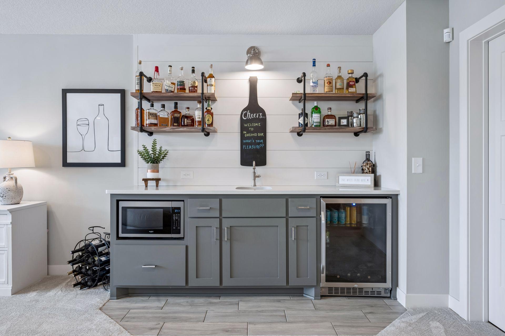 Lower level custom wet bar