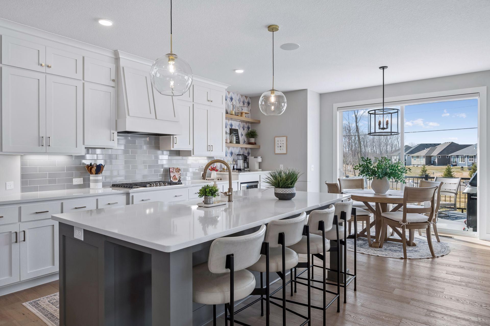 Kitchen opens to informal dining