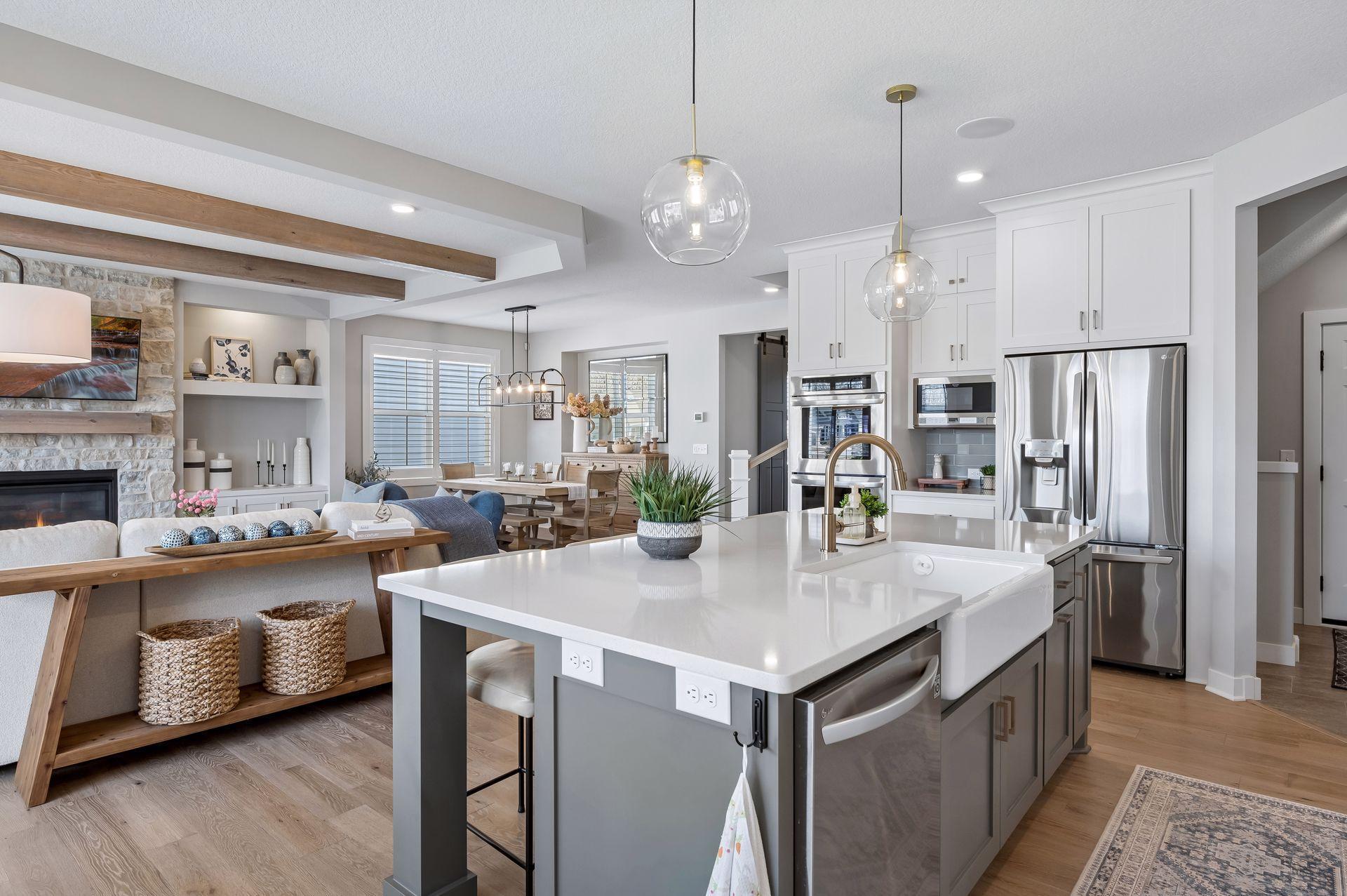 Kitchen/living/formal dining