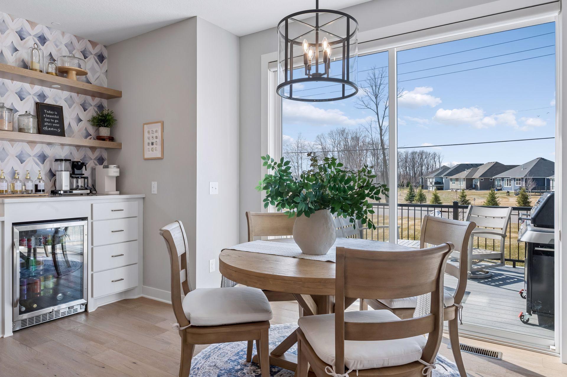 Informal dining includes coffee bar & refrigerator