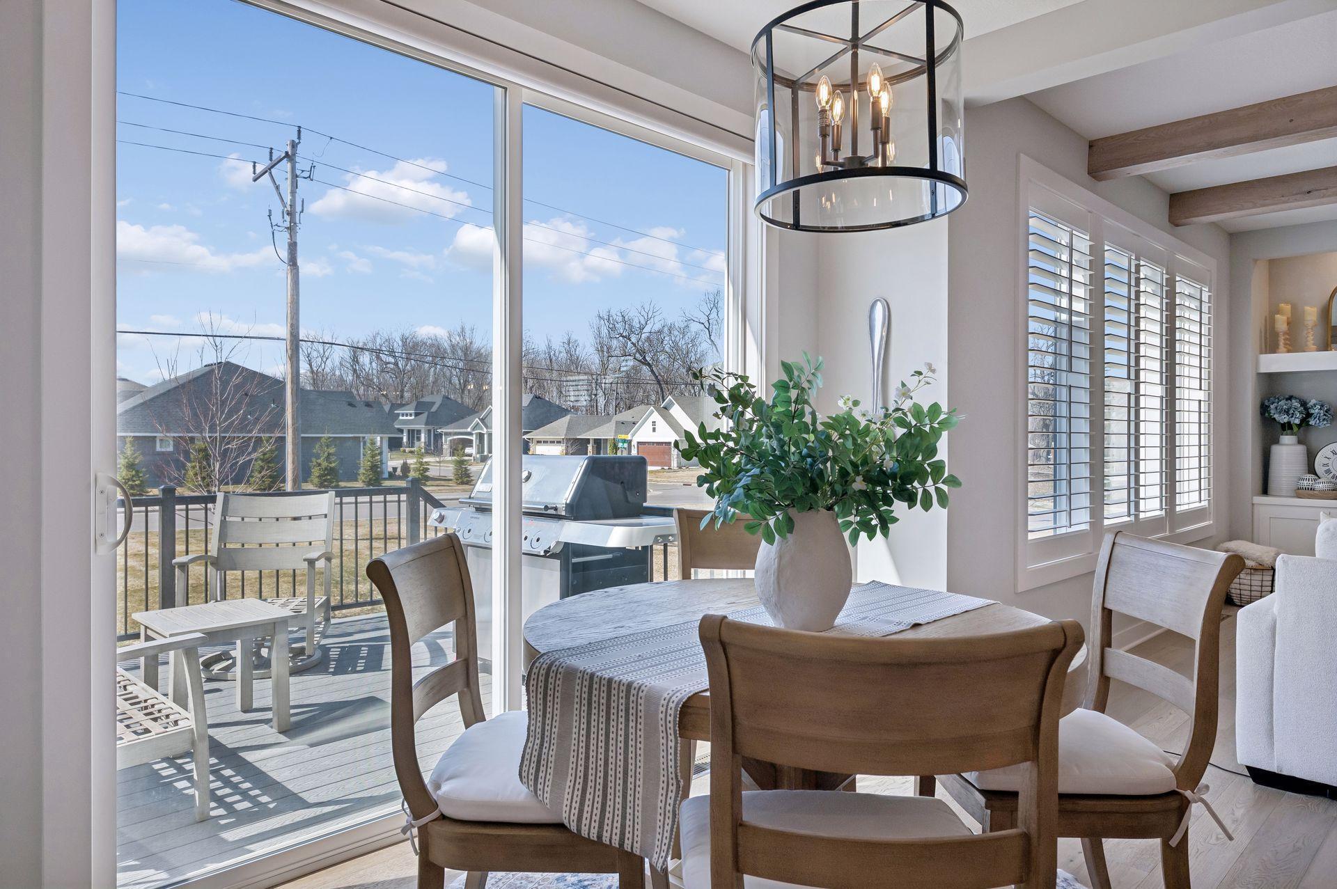 Sliding glass door to outdoor deck