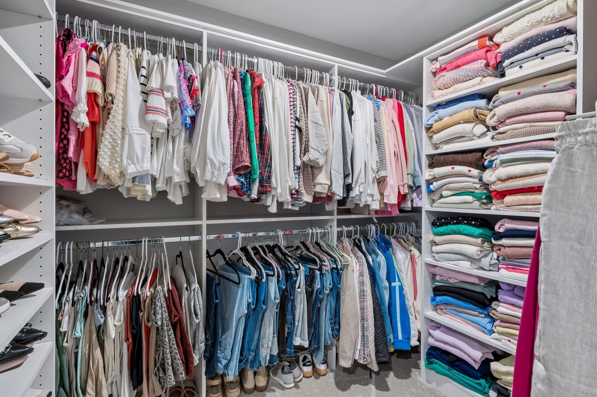 Extra large primary walk-in closet