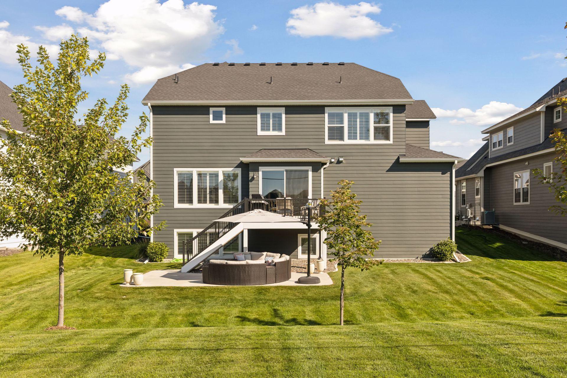 Concrete back patio, great for gatherings