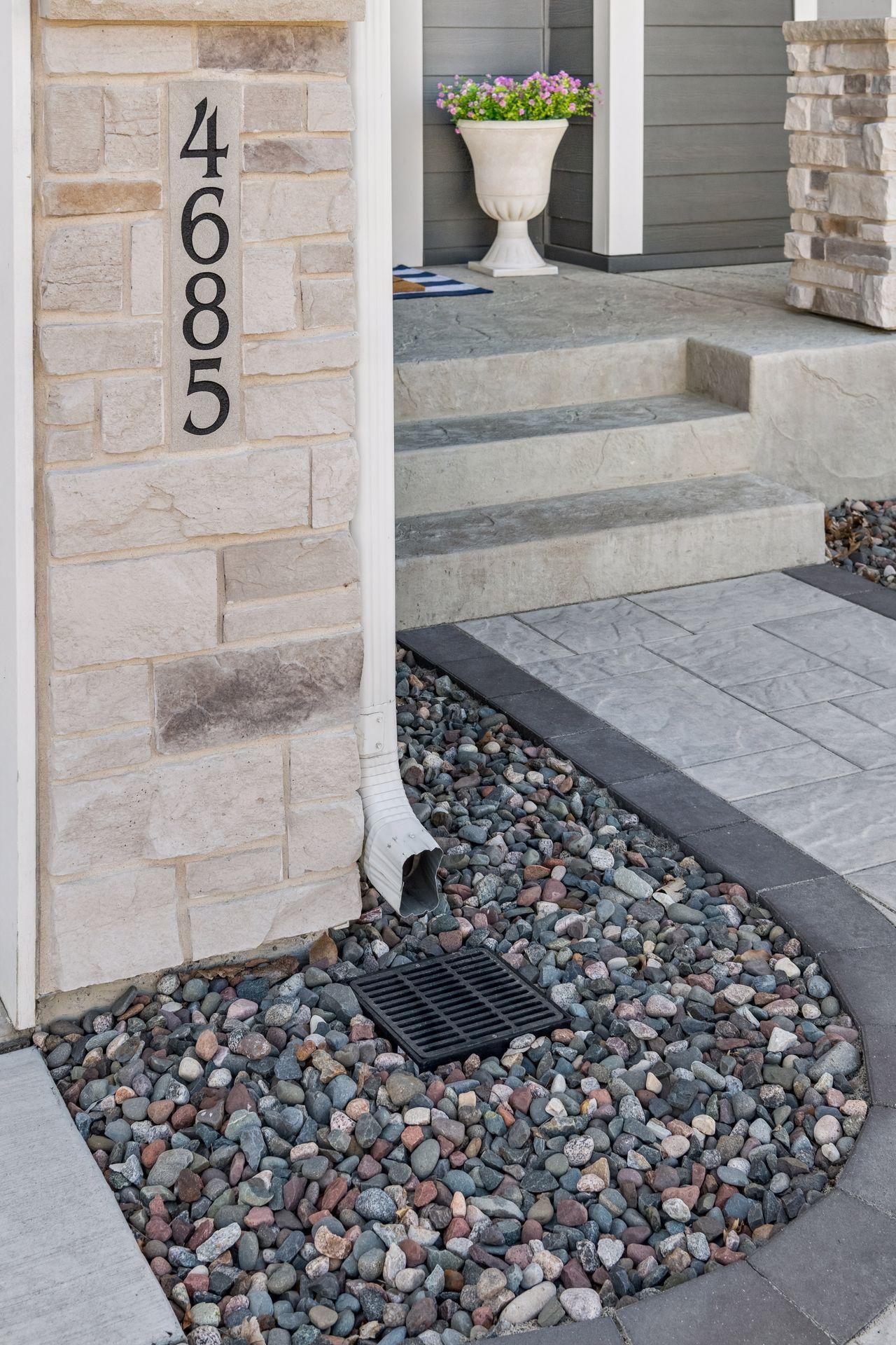 French drain for optimal water drainage