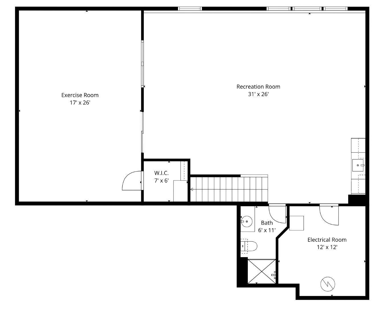 Lower level floorplan