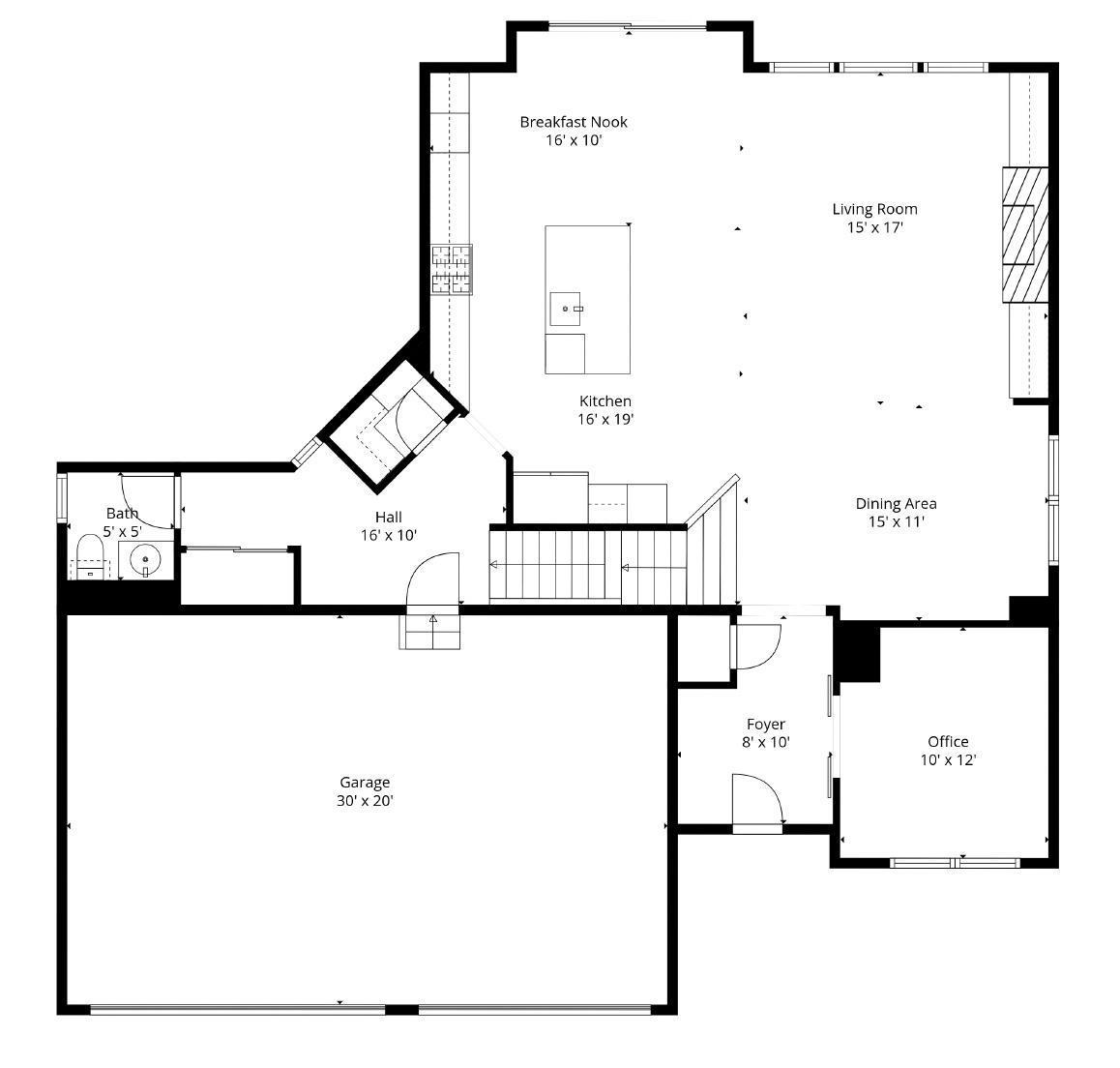 Main level floorplan