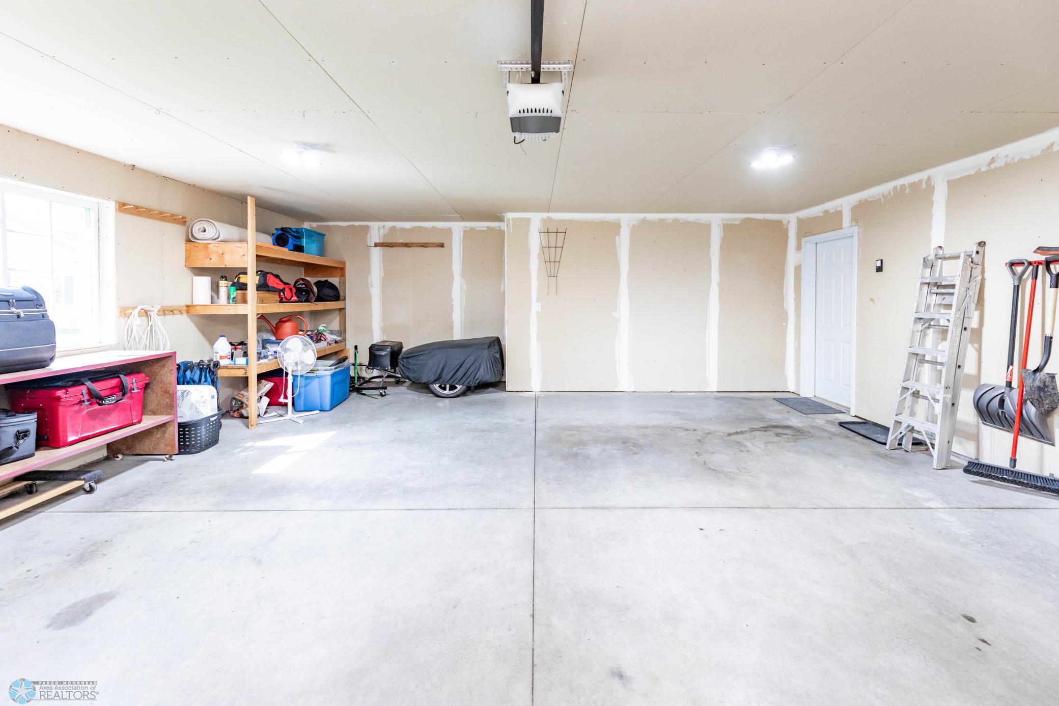 Extra Large 2 stall sheetrocked garage