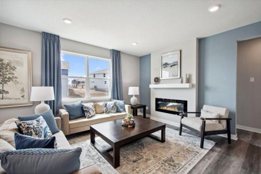 Photo for 13347 Applewood Trail, Rosemount, MN 55068 - listing #6763430 Electric fireplace for some cozy ambiance in your living room. Model photos. Options and colors will vary.