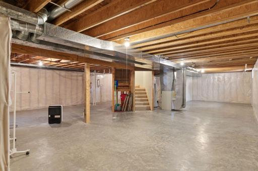 Unfinished Basement with Unlimited Potential