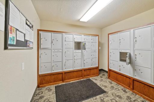 USPS package room. All other deliveries right to your door!