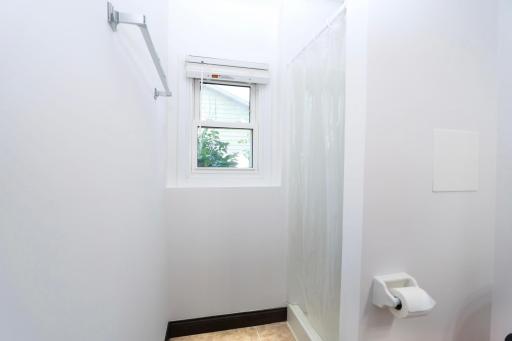 Basement stand shower