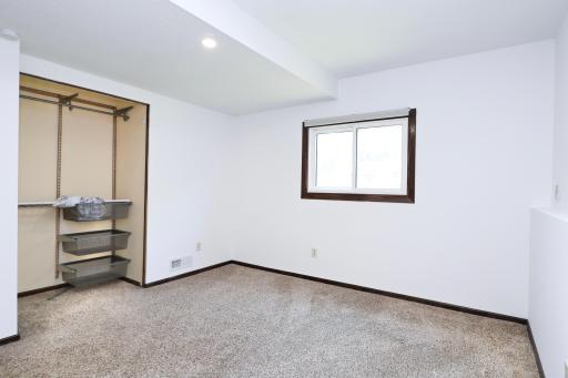 Basement bedroom 4 with closet organizer