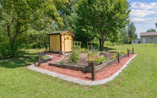 A great garden area complete with a shed.