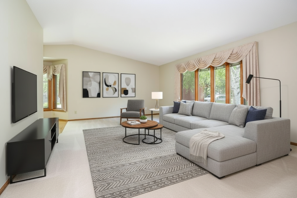 Formal Living Room: Virtually Staged