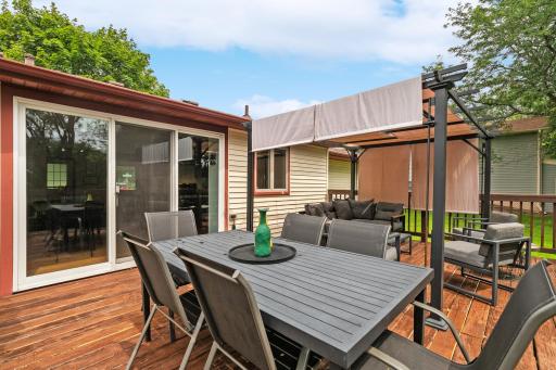 Easy access to deck from the main level of the house.