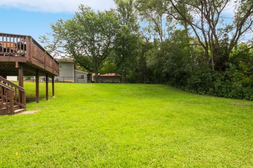 Fully fenced yard with room for games, pets and more!