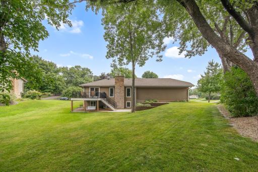 Wonderful yard for all of the future soccer games/bonfires/horseshoes.