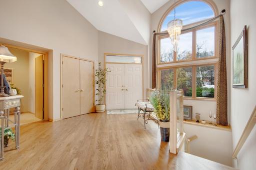Grand entrance - beautiful hardwood flooring and large front closet.