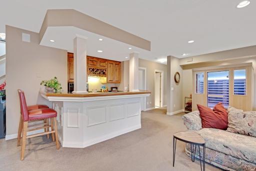 Home theatre and bar area makes for great "movie nights".