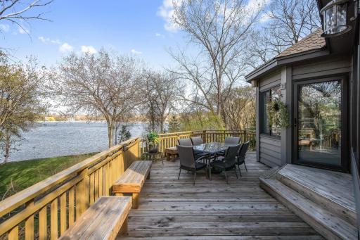 Another view of the deck overlooking the lake