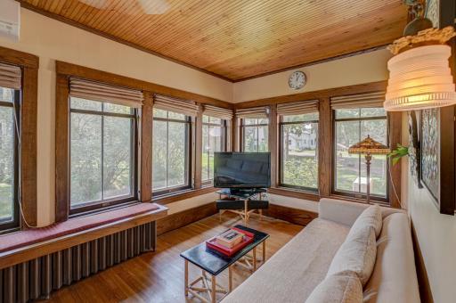 Original Pocket Windows that disappear to create a relaxing screened porch