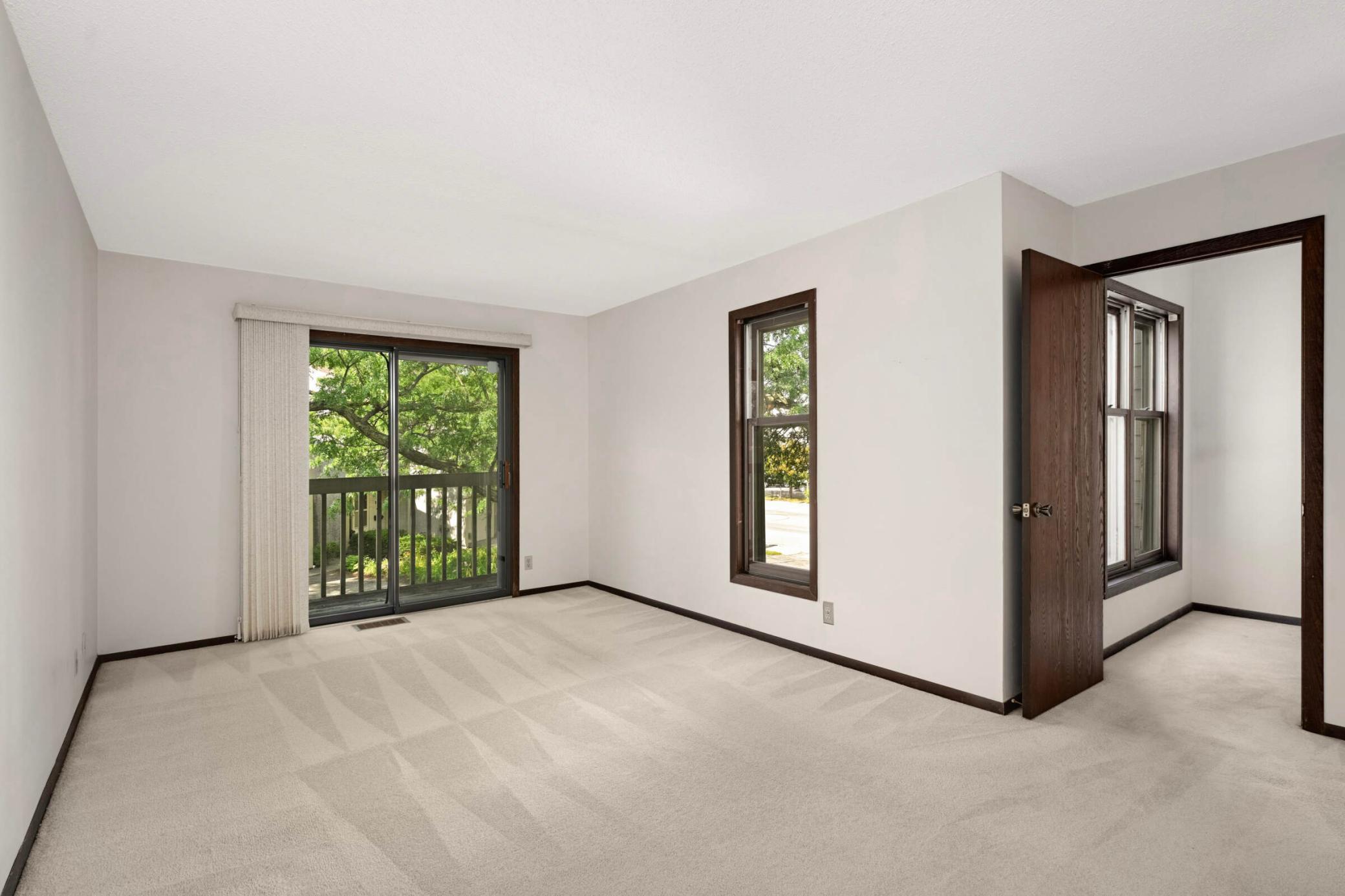 Large primary with private balcony